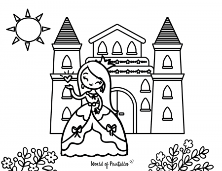50+ Best Princess Coloring Pages | Free Printables For Kids - World of  Printables