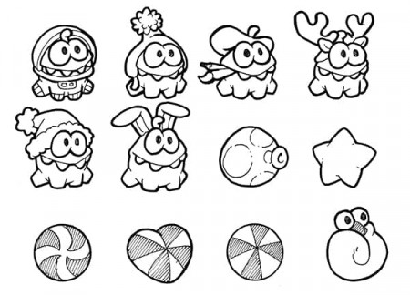 Om Nom 12 Coloring Page - Free Printable Coloring Pages for Kids