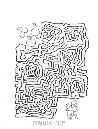 Hard Mouse & Fruits Maze Game ⋆ PDF Free Printable Worksheets