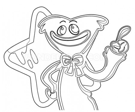 Funny Huggy Wuggy Coloring Page - Free Printable Coloring Pages for Kids