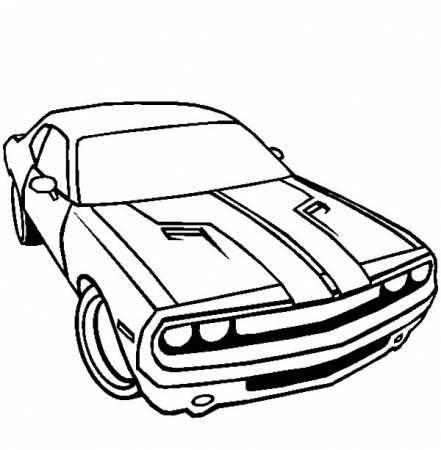 Dodge Car Challenger Coloring Pages : Coloring Sky | Cars coloring pages,  Truck coloring pages, Coloring pages