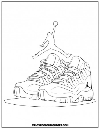 Jordan Shoes Coloring Pages Printable - ilovecoloringpages.com