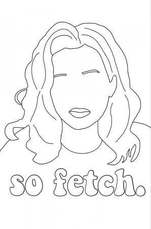 meangirls #gretchenweiners #cadyheron #reginageorge #october3rd #colorpages  #popculture | Cute coloring pages, Coloring pages, Aesthetic drawing