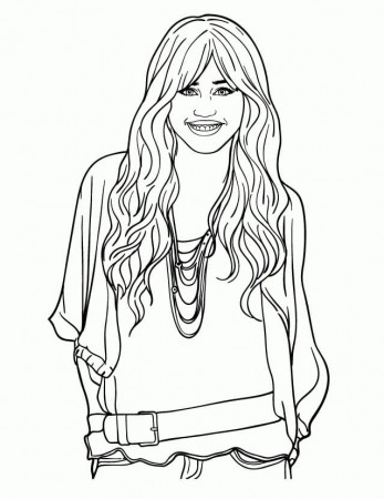 Hannah Montana for Girls Coloring Page - Free Printable Coloring Pages for  Kids