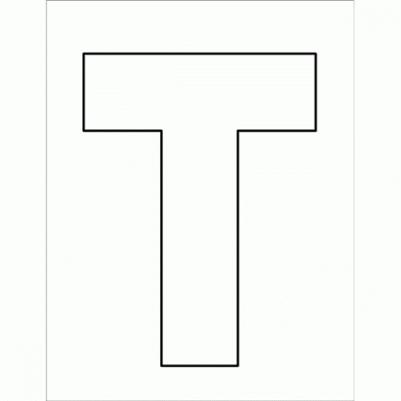 Letter T Coloring Page - Coloring Pages for Kids and for Adults
