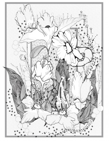 Adult Coloring Pages Fantasy Floral - Etsy