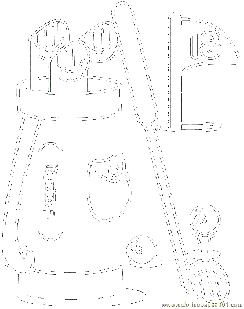 Golf Bag Coloring Page - Free Golf Coloring Pages : ColoringPages101.com