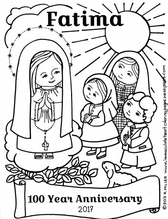 FATIMA: 100 Year Anniversary Coloring Page – Immaculate Heart Coloring Pages
