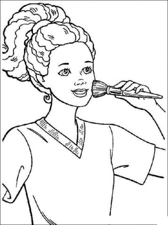 Makeup coloring pages. Free Printable Makeup coloring pages.