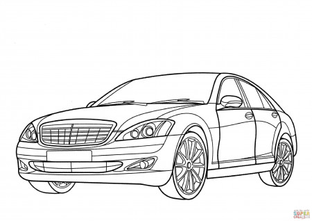 Mercedes-Benz S-Class coloring page | Free Printable Coloring Pages