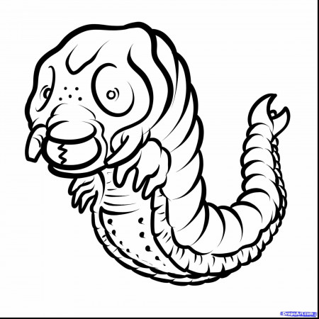 Coloring and Drawing: Larva Cartoon Coloring Pages