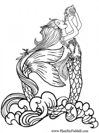mermaid drinking | Mermaid coloring pages, Mermaid coloring