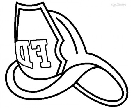 Firefighter Hat Coloring Page - Coloring Stylizr