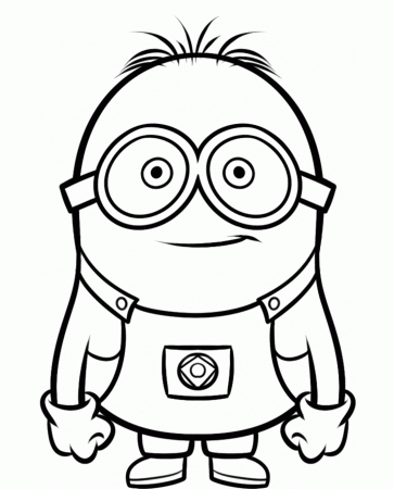 Dave The Minion Despicable Me Coloring Pages | Cartoon Coloring ...