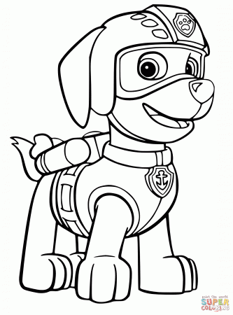 Paw Patrol Zuma's Badge coloring page | Free Printable Coloring Pages
