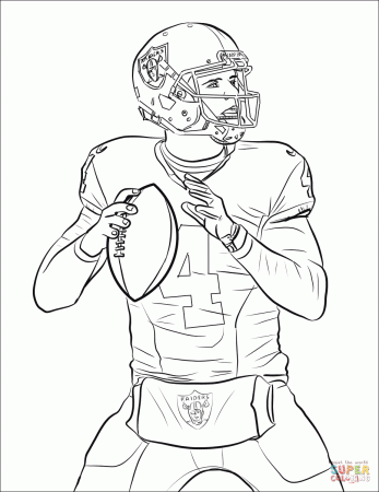 Derek Carr coloring page | Free Printable Coloring Pages