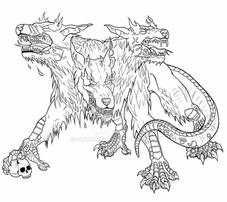 Cerberus 3 Coloring Page - Free Printable Coloring Pages for Kids