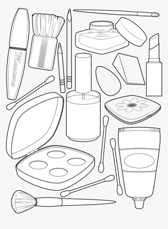 Transparent Tumblr Png Coloring Pages - Косметика Раскраска, Png Download -  kindpng