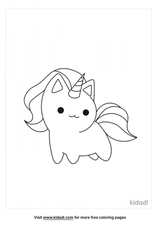 Unicorn Cat Coloring Page | Free Unicorns Coloring Page | Kidadl