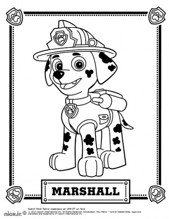 Paw-patrol-free-to-color-for-kids - Paw Patrol Kids Coloring Pages