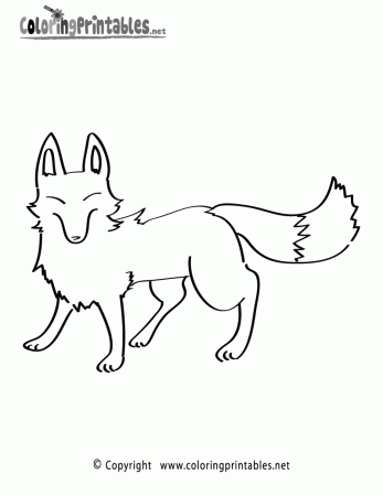 Fox Coloring Page - A Free Animal Coloring Printable