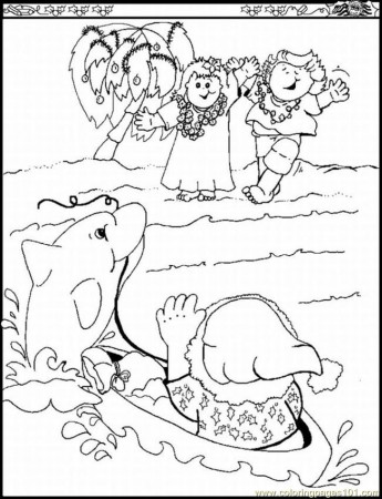 Hawaiian Coloring - Coloring Pages for Kids and for Adults