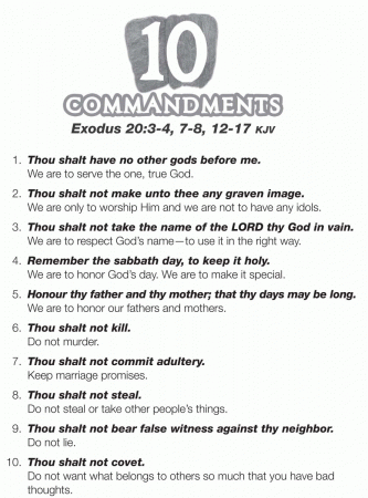 Coloring Pages For 1St Commandment - Coloring Pages For All Ages