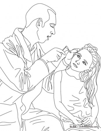 DOCTOR coloring pages - Paediatrician doctor