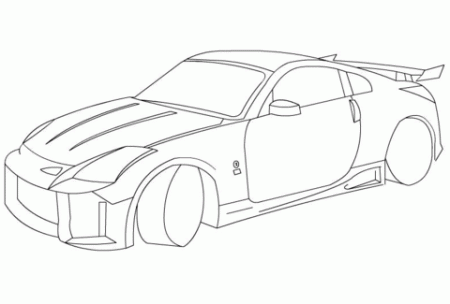 Nissan 350Z coloring page | Free ...supercoloring.com