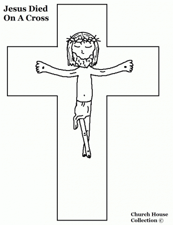 Jesus Died On The Cross Coloring Page