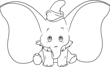 Big Ears Dumbo Cartoon Coloring Pages | Cartoon Coloring pages of ...
