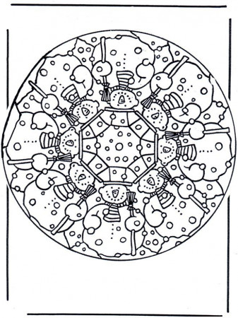 Winter Theme Coloring Pages | Coloring pages mandala winter ...