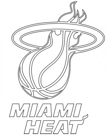 Printable Miami Heat logo - Topcoloringpages.net