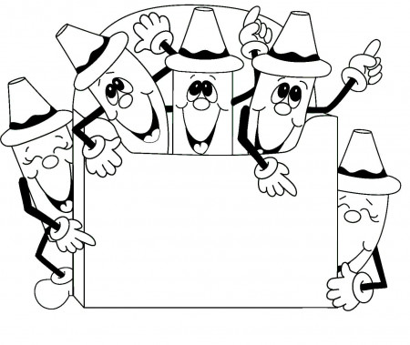 Funny Crayons Coloring Page - Free Printable Coloring Pages for Kids