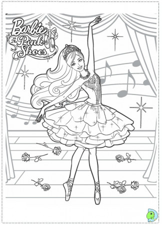 barbie and the pink shoes coloring pages