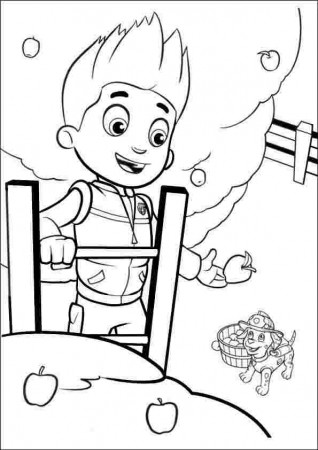 paw patrol ryder and chase coloring pages paw patrol chase and ...