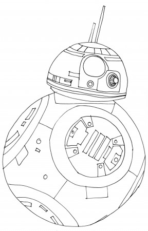Star Wars BB8 Coloring Page Free. | Space coloring pages ...