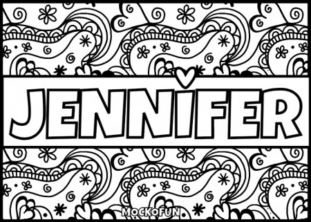 Free Personalized Name Coloring Pages - MockoFUN