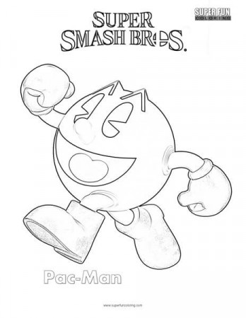 Pac-Man- Super Smash Brothers Coloring Page - Super Fun Coloring