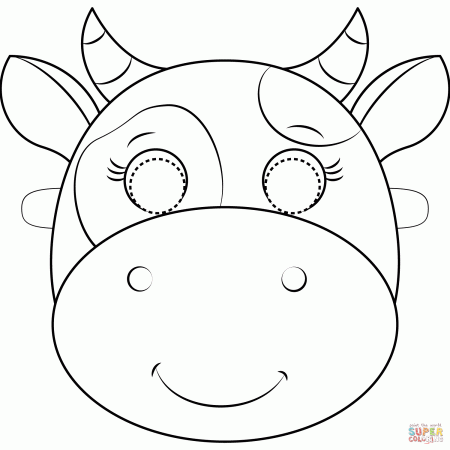 Cow Mask coloring page | Free Printable Coloring Pages | Cow mask, Animal  masks for kids, Animal masks