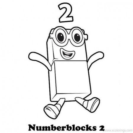 Numberblocks Coloring Pages Number Two - XColorings.com