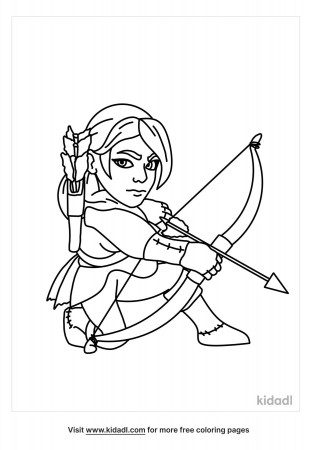 Archer Coloring Pages | Free Fairytales & Stories Coloring Pages | Kidadl