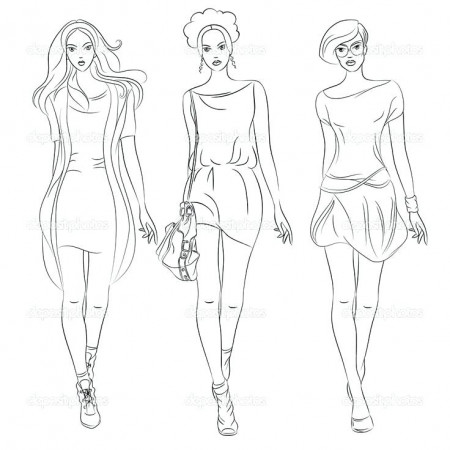 Fashion Model Coloring Pages at GetDrawings | Free download