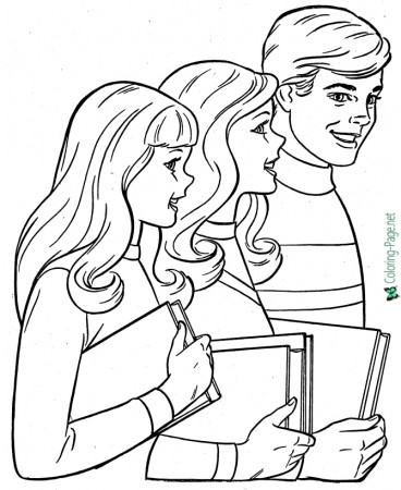 Going to Class - Coloring Pages for Girls - 11