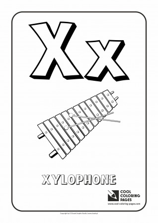 Cool Coloring Pages Letter X - Coloring Alphabet - Cool Coloring Pages |  Free educational coloring pages and activities for kids