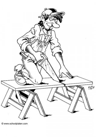 Coloring Page carpenter - free printable coloring pages - Img 2862