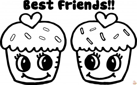 Best Friend Coloring Pages: Printable, Free & Easy | GBcoloring