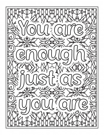 Premium Vector | Motivational quotes coloring book page inspirational  quotes coloring page coloring page