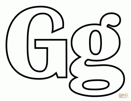 Letter G coloring page | Free Printable Coloring Pages