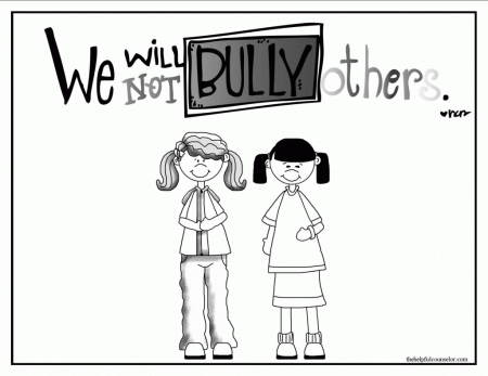 Anti Bully Coloring Sheets | IMBULLYFREE.ORG